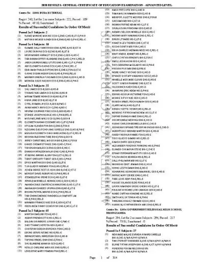 Download GCE RESULTS 2026 ORDINARY LEVEL